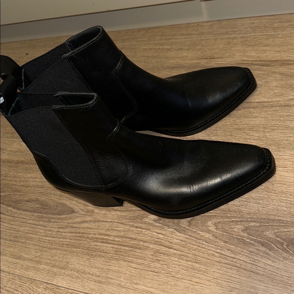 Everlane Western Black Booties Size 6.5 - Picture 2 of 11